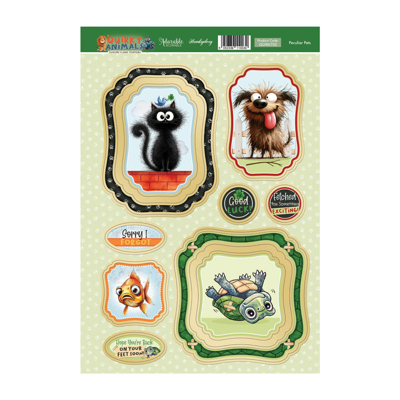 Peculiar Pets Luxury Card Toppers Sheet