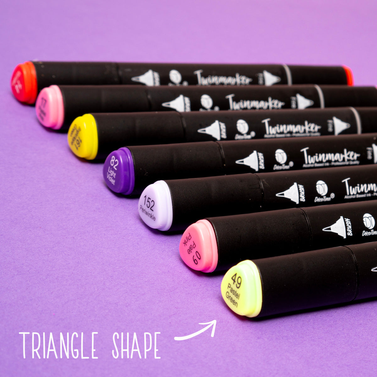 Decotime Alcohol Twin Markers - All Seasons - Brush & Fine Tip - incl. Decotray - 60 Pieces