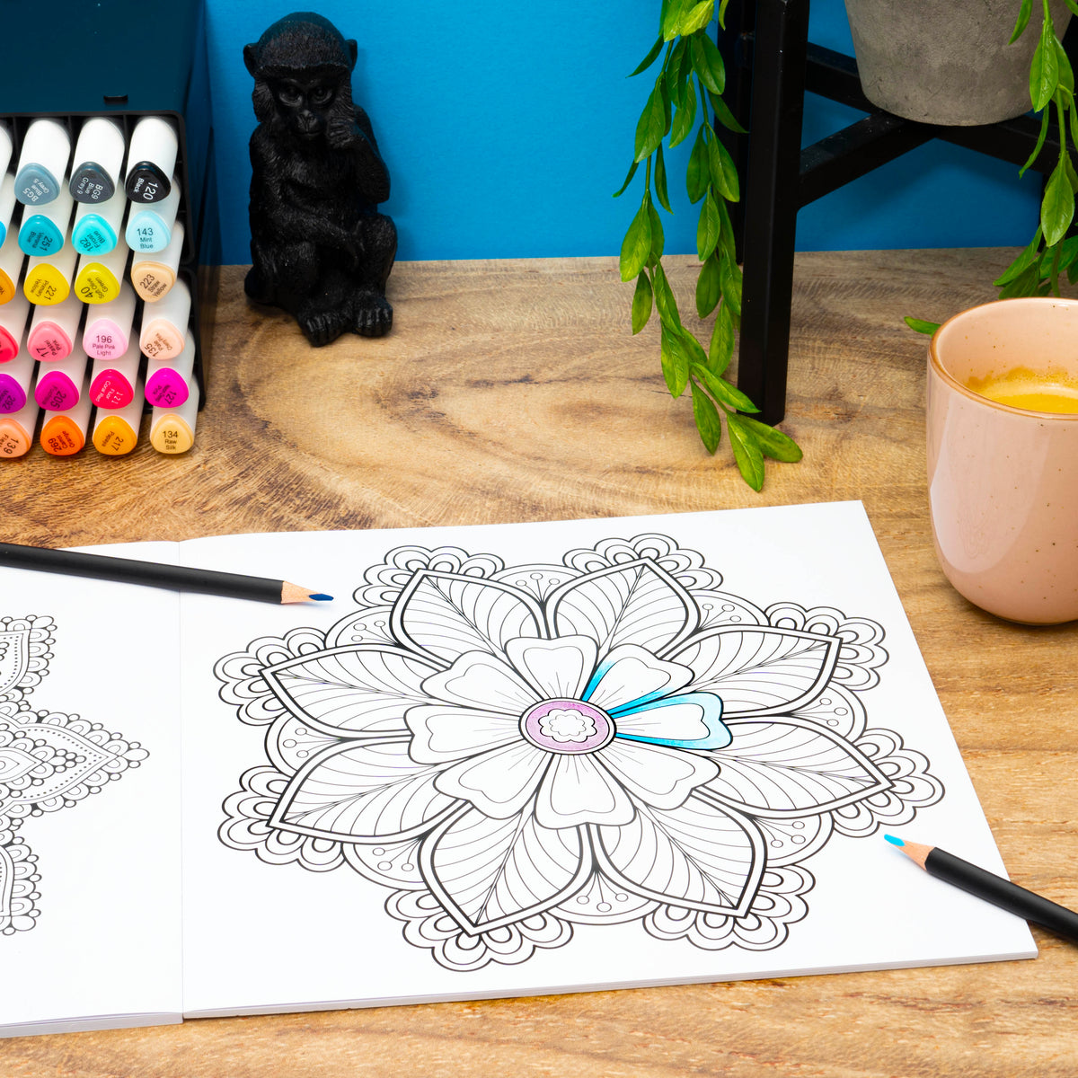 Decotime Coloring Book - Mindful Mandalas Green 72 Sheets