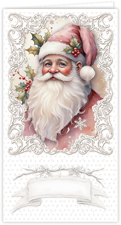 Creatief Art - Card Kit - Vintage Santa Claus - 6 cards