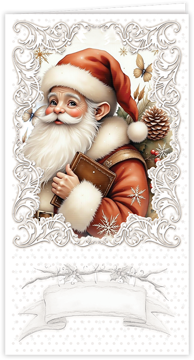 Creatief Art - Card Kit - Vintage Santa Claus - 6 cards