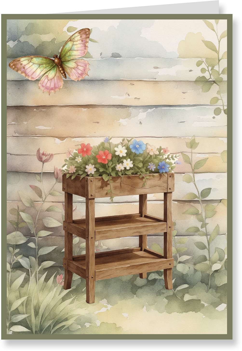 Creatief Art - Card Kit - My Happy Little Garden - 4 Pieces