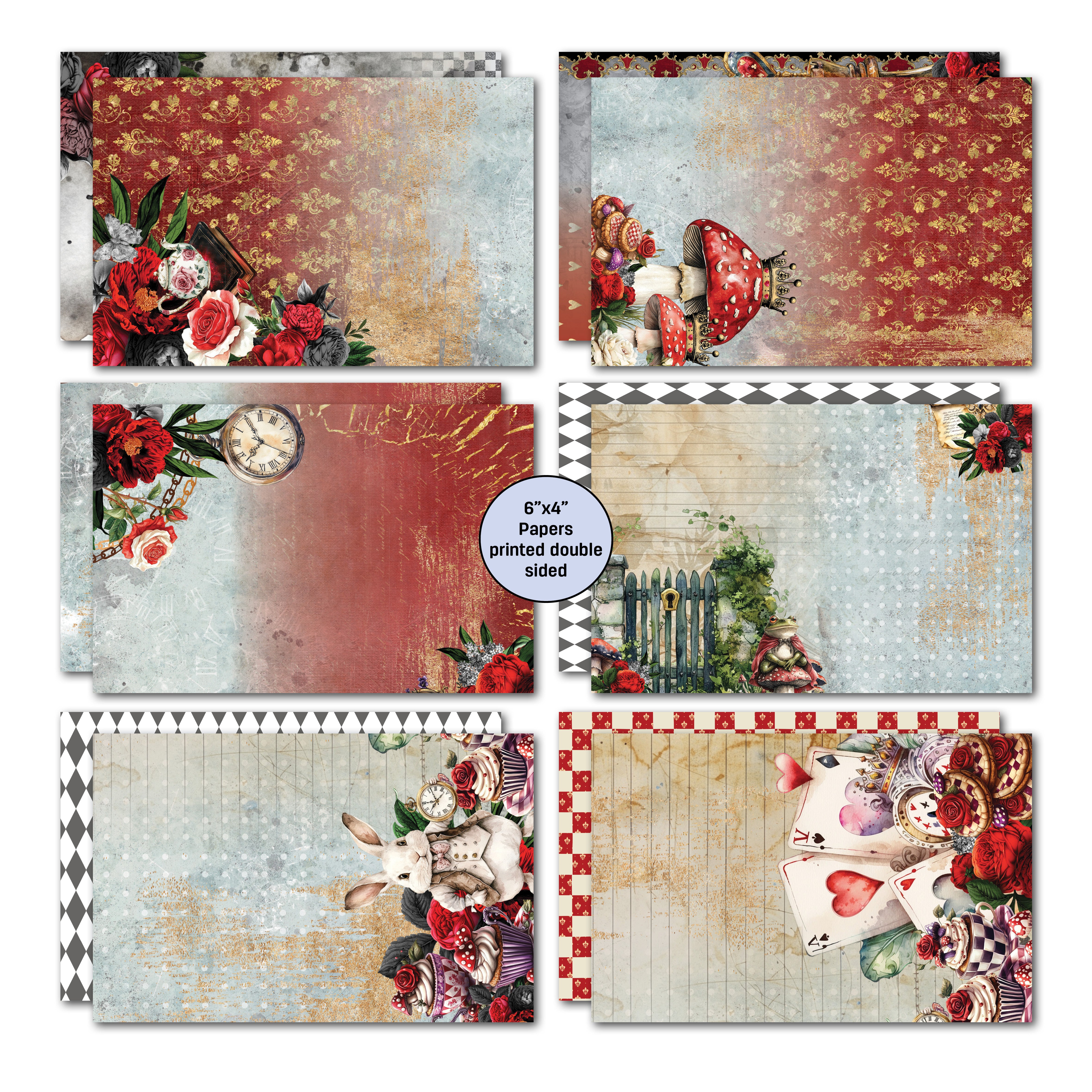 3Quarter Designs Red Queen 6x4 Card Pack