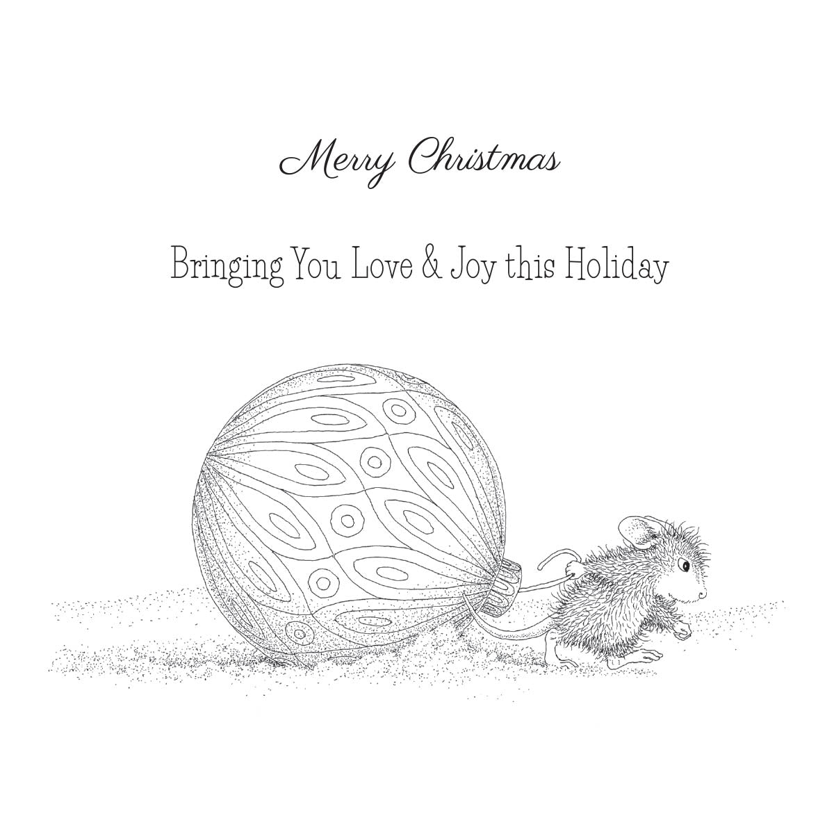 Bringing Christmas to You Cling Rubber Stamp Set from the House-Mouse Holiday Collection