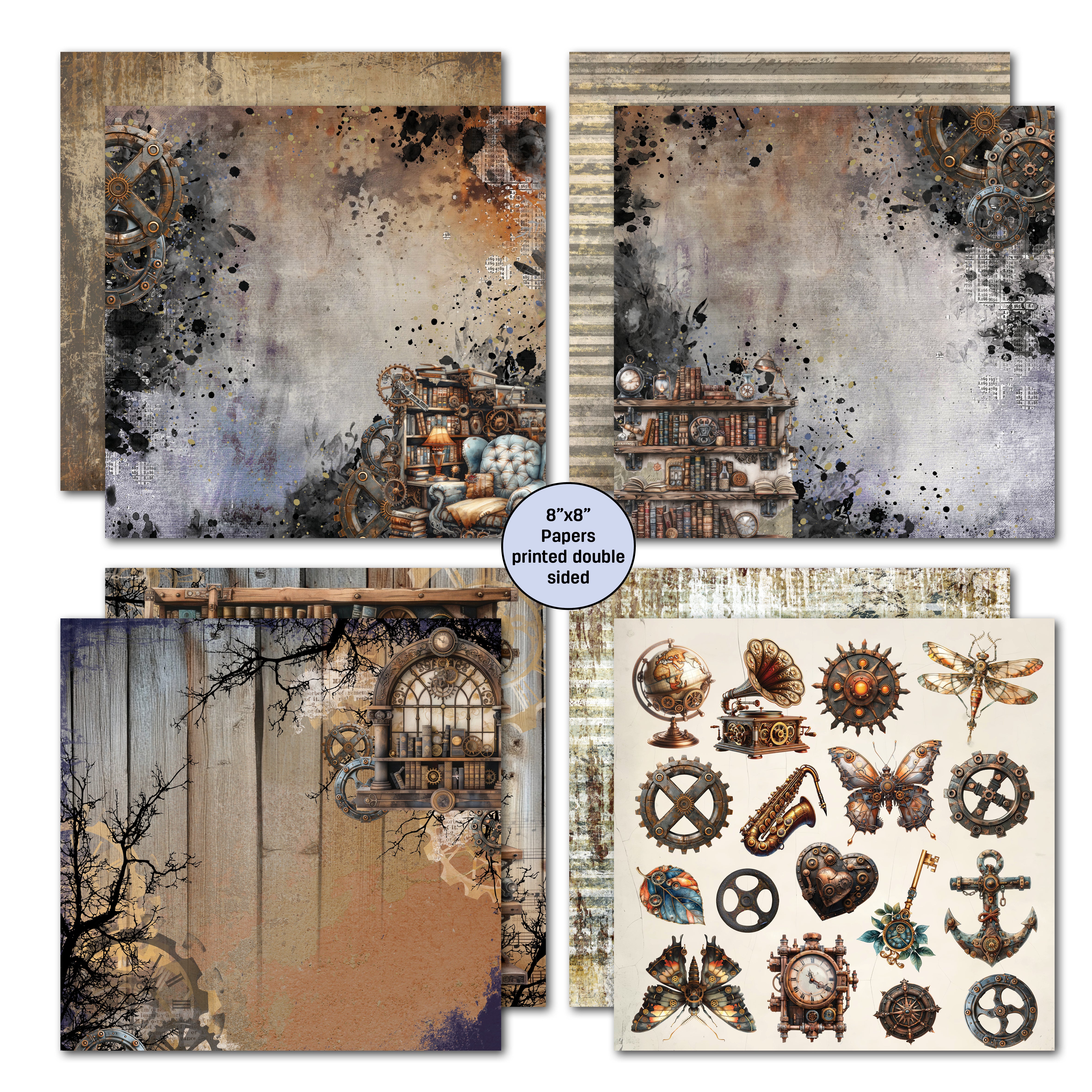 3Quarter Designs Rustic Tinkerer 8x8 Paper Pack