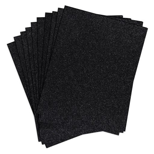 Pop-Up Die Cutting Glitter Foam Sheets - Black