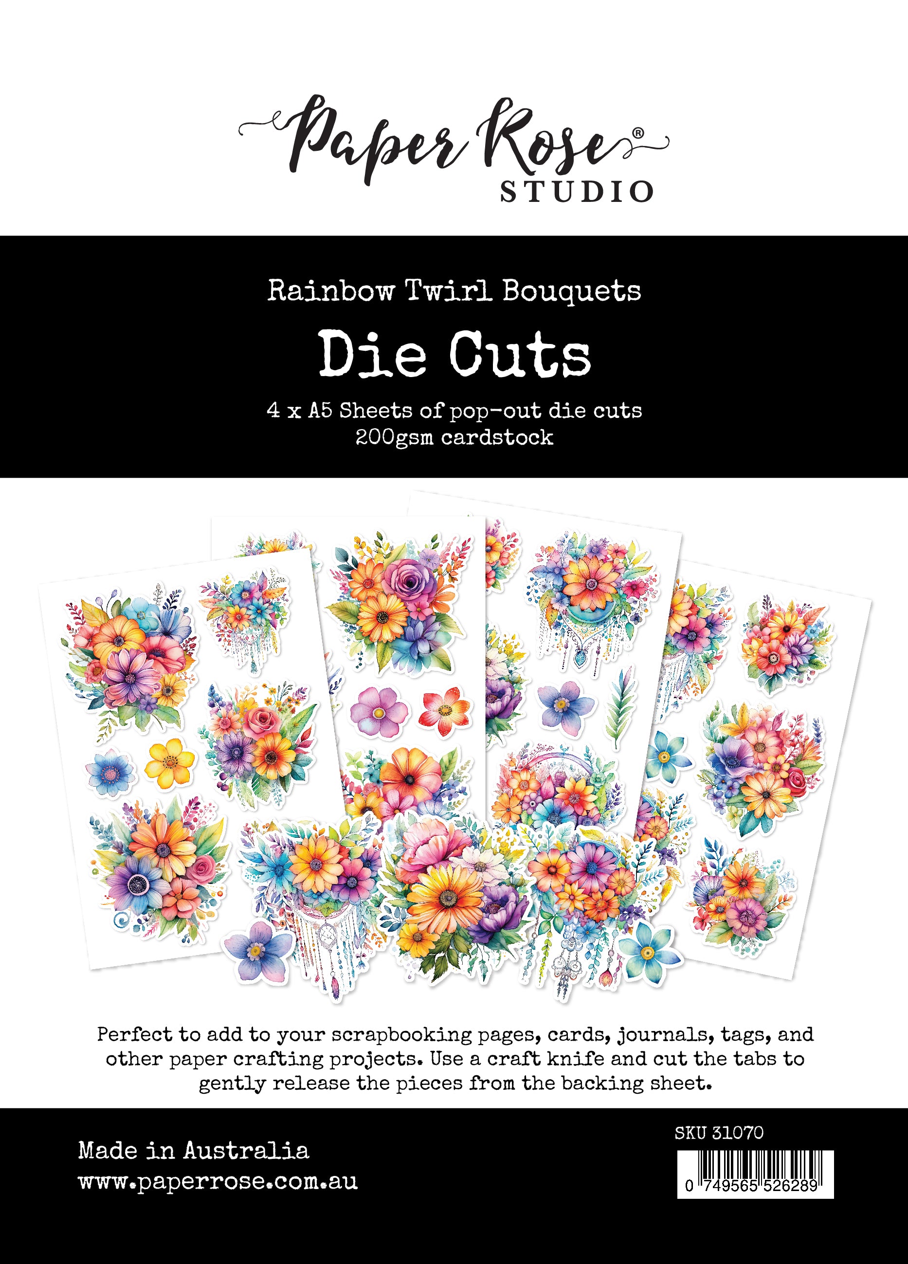Rainbow Twirl Bouquets Die Cuts 31070