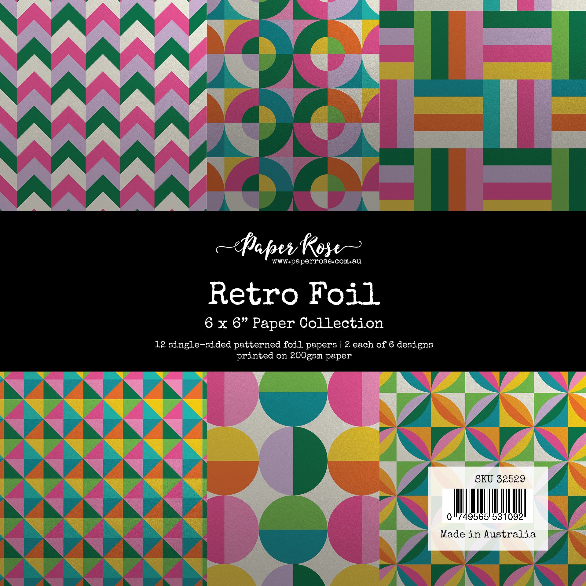 Retro Foil 6x6 Paper Collection 32529