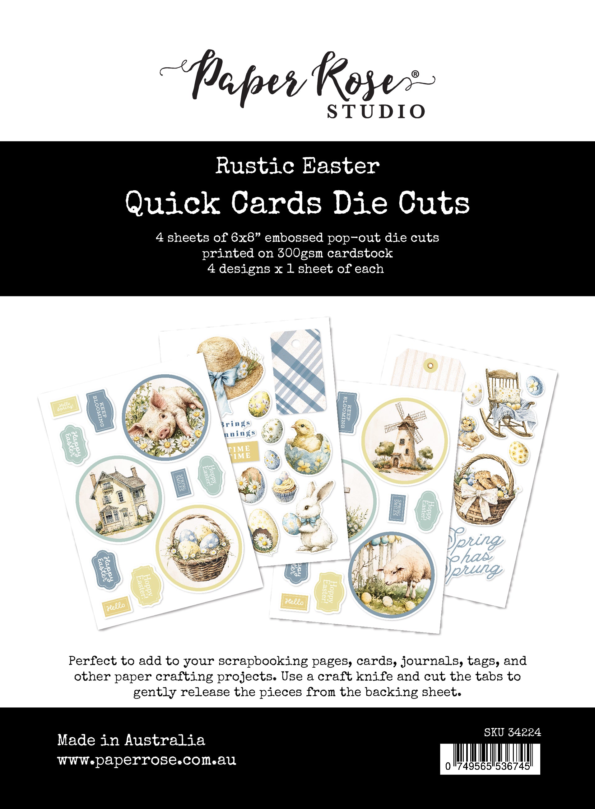 Rustic Easter Quick Cards Die Cuts 34224