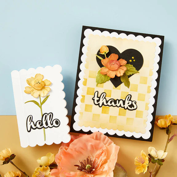 Heartfelt Thanks & Scallops Etched Dies from the From the Garden Collection by Wendy Vecchi