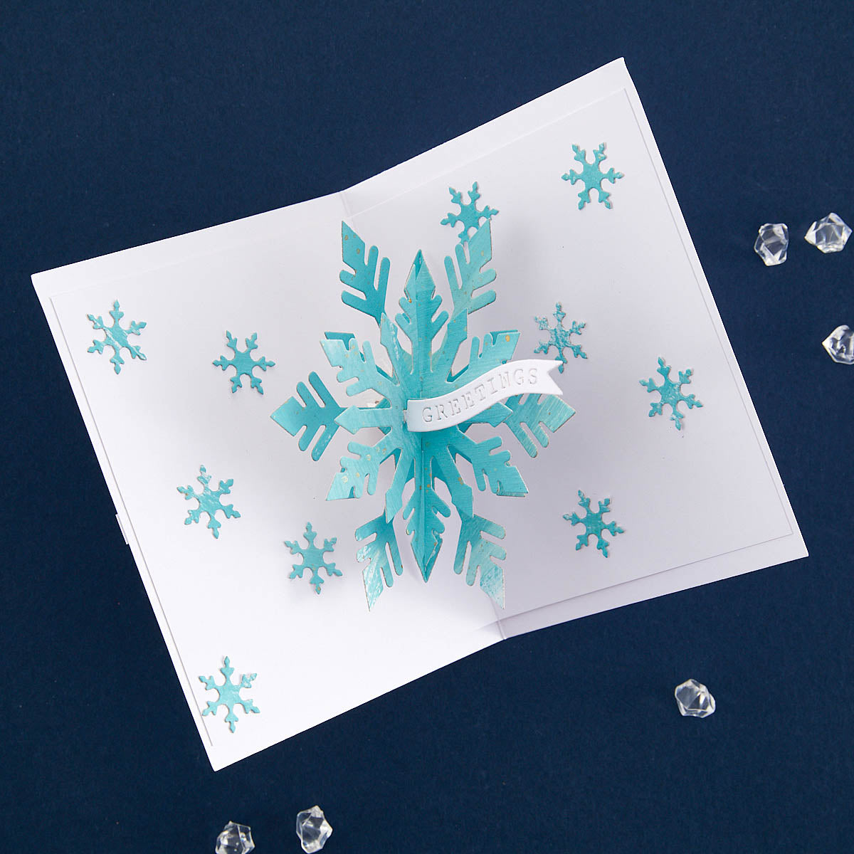 Pop-Up Snowflake Etched Dies from the Bibi's Snowflakes Collection by Bibi Cameron