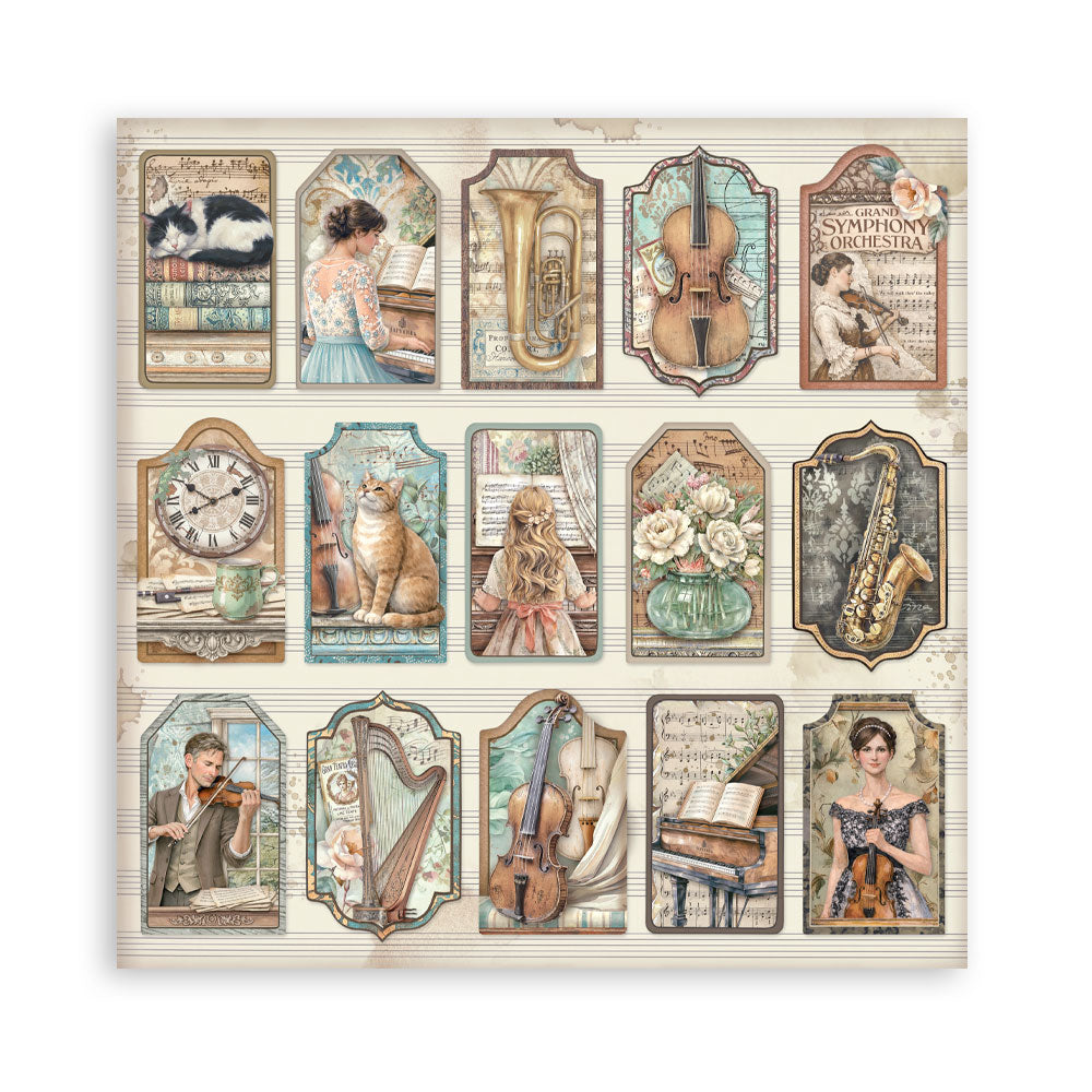 Scrapbooking Printed Pad For Art And Craft 10 Sheets cm 30.5x30.5 (12"x12") - Symphony