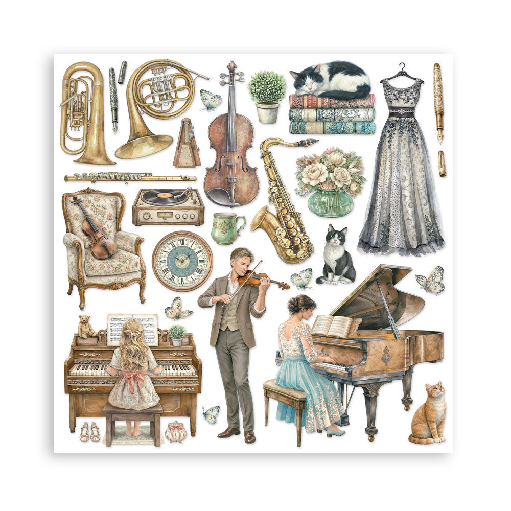 Scrapbooking Printed Pad For Art And Craft 10 Sheets cm 30.5x30.5 (12"x12") - Symphony
