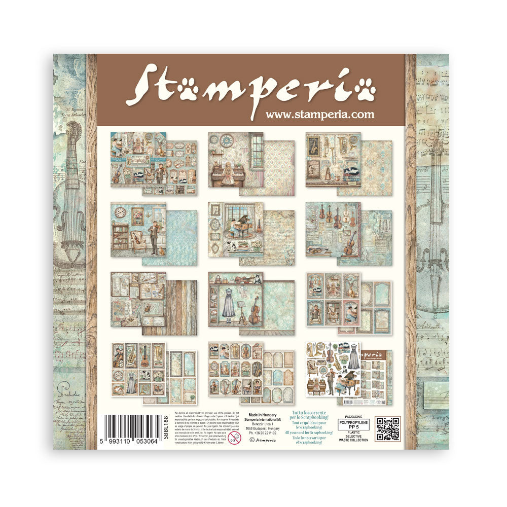 Scrapbooking Printed Pad For Art And Craft 10 Sheets cm 30.5x30.5 (12"x12") - Symphony