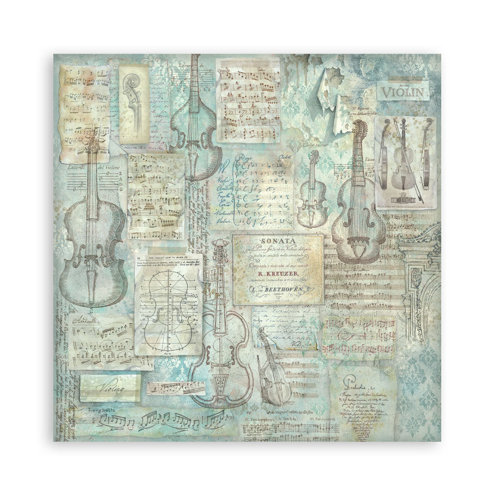 Scrapbooking Printed Pad For Art And Craft 10 Sheets cm 30.5x30.5 (12"x12") - Symphony