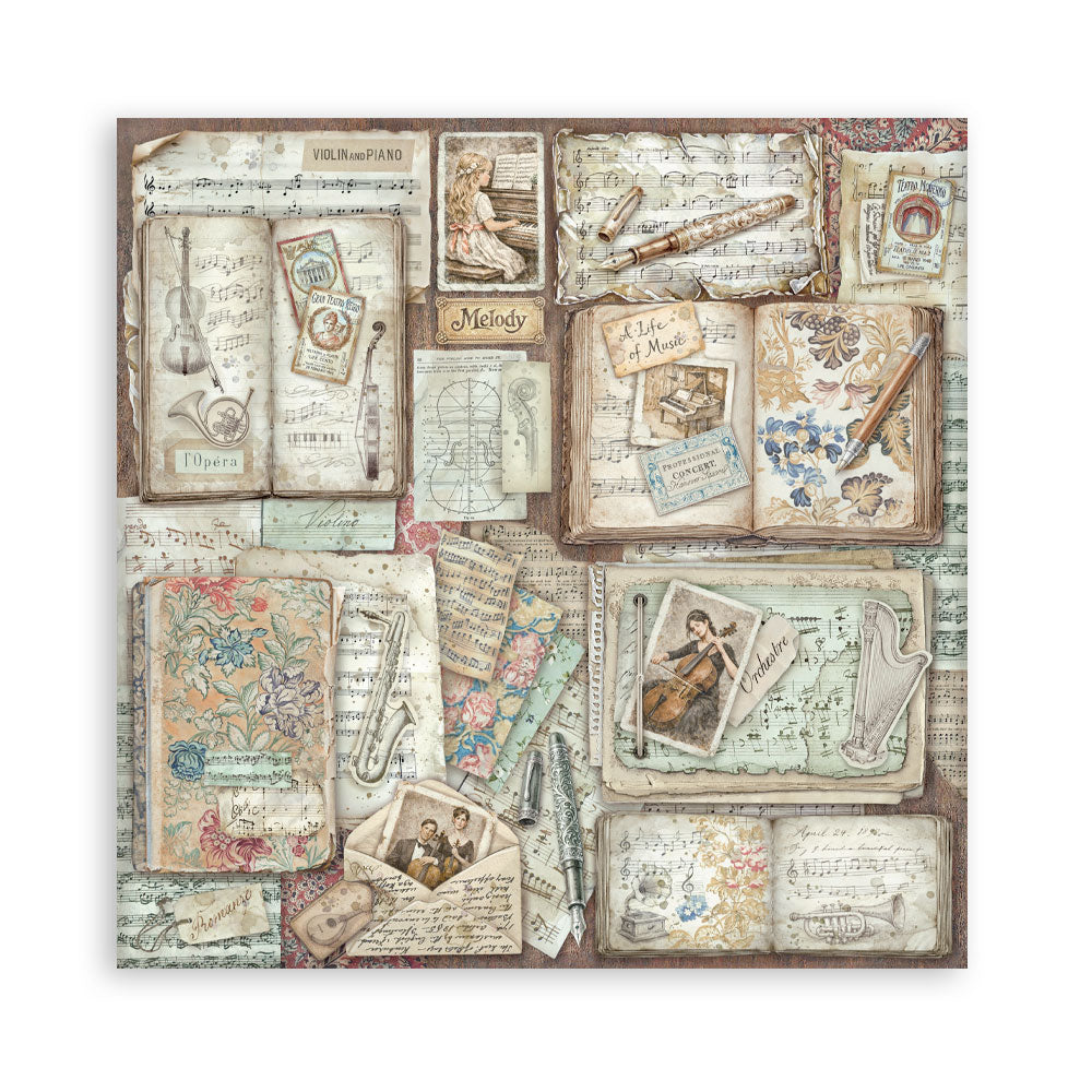 Scrapbooking Printed Pad For Art And Craft 10 Sheets cm 30.5x30.5 (12"x12") - Symphony