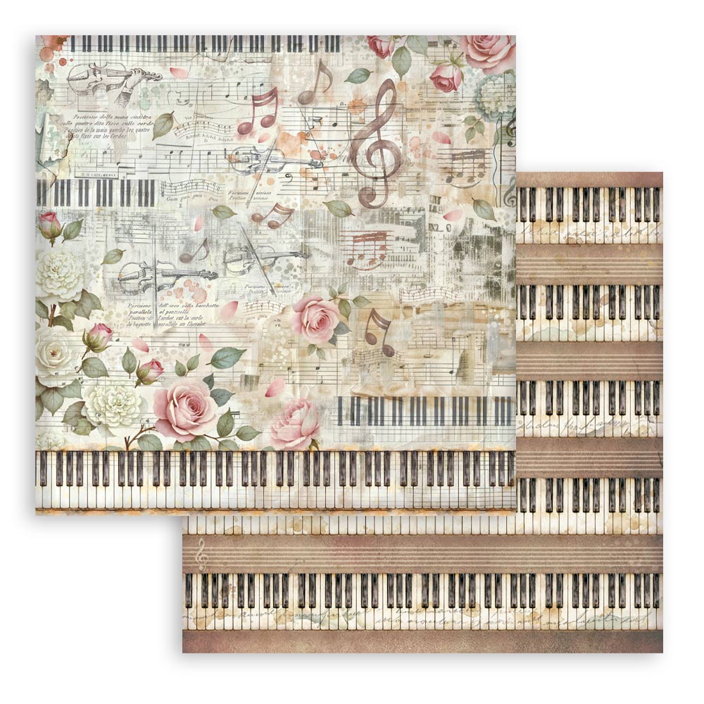 Scrapbooking Printed Pad For Art And Craft 10 Sheets cm 30.5x30.5 (12"x12") Backgrounds - Symphony
