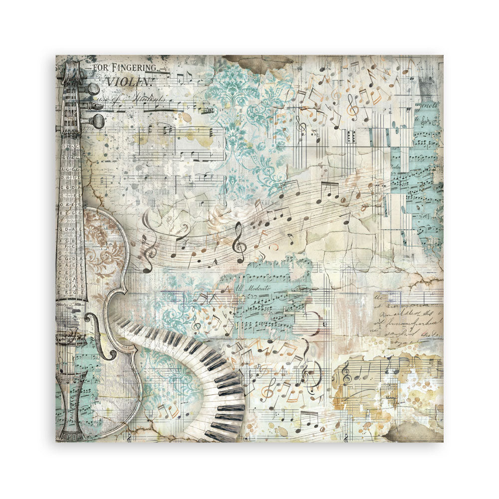 Scrapbooking Printed Pad For Art And Craft 10 Sheets cm 30.5x30.5 (12"x12") Backgrounds - Symphony