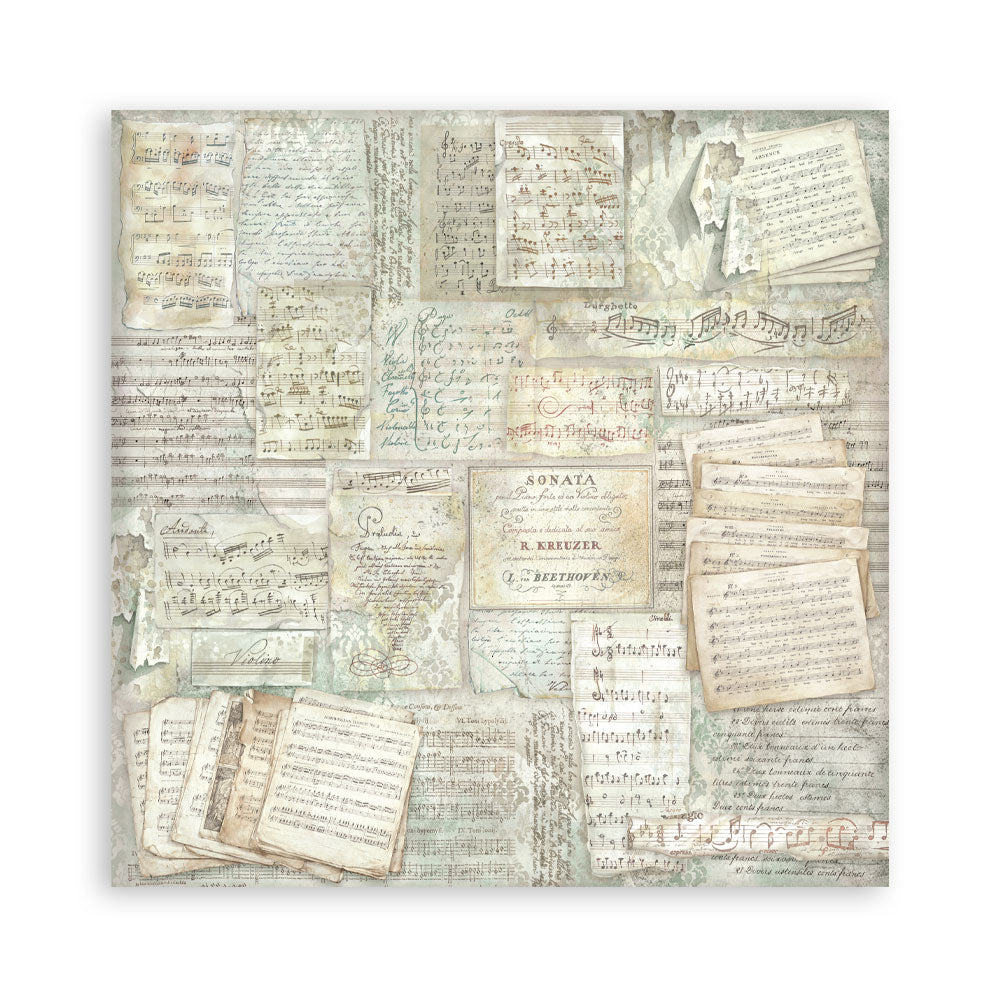 Scrapbooking Printed Pad For Art And Craft 10 Sheets cm 30.5x30.5 (12"x12") Backgrounds - Symphony