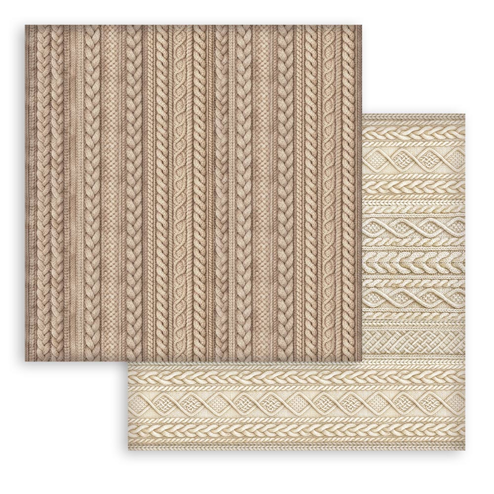 Scrapbooking Printed Pad For Art And Craft 10 Sheets cm 30.5x30.5 (12"x12") Backgrounds - White Christmas