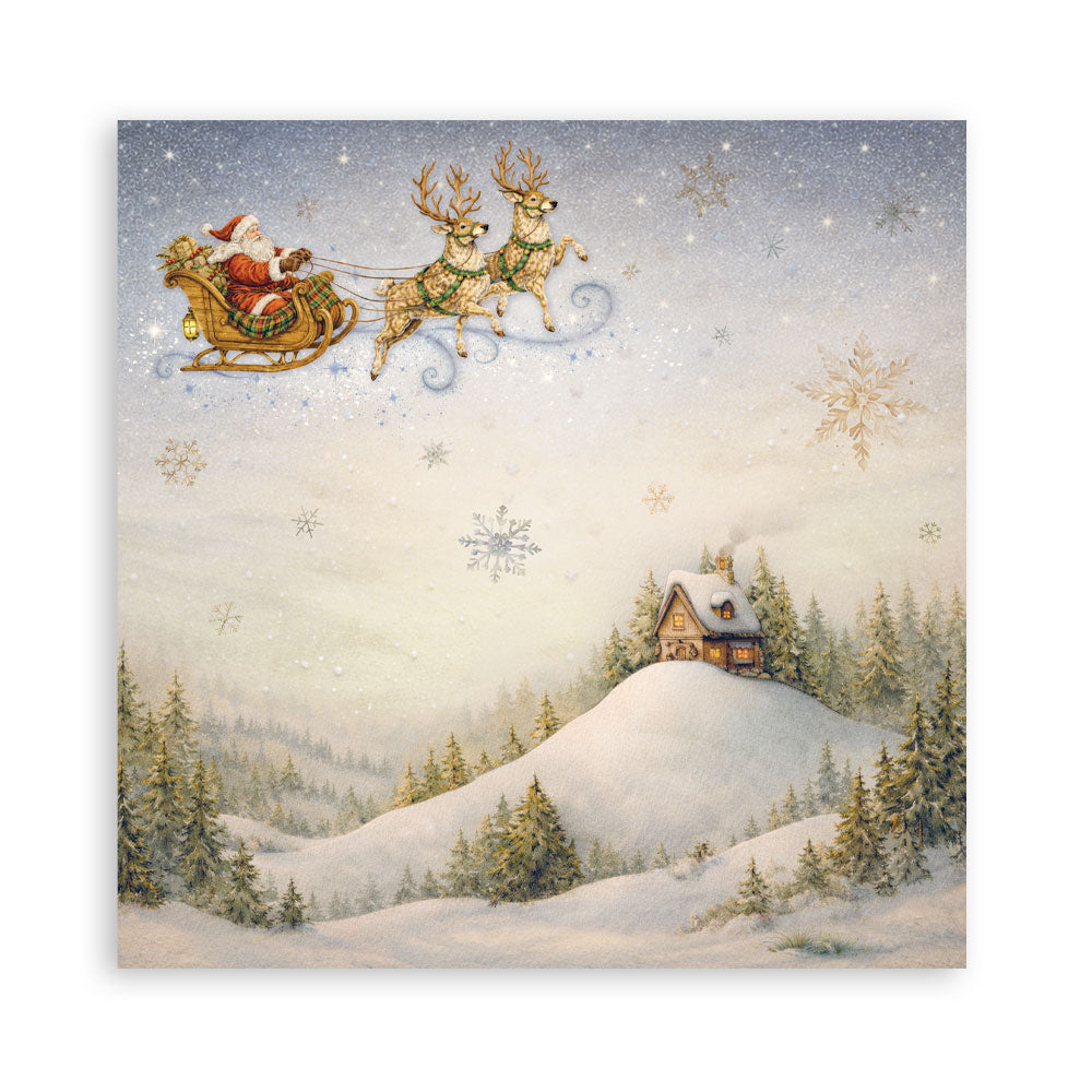 Scrapbooking Printed Pad For Art And Craft 10 Sheets cm 30.5x30.5 (12"x12") - Silent Night