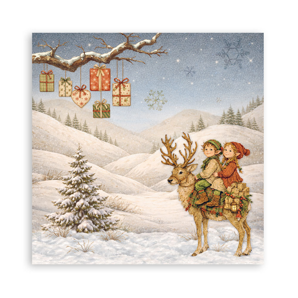 Scrapbooking Printed Pad For Art And Craft 10 Sheets cm 30.5x30.5 (12"x12") - Silent Night