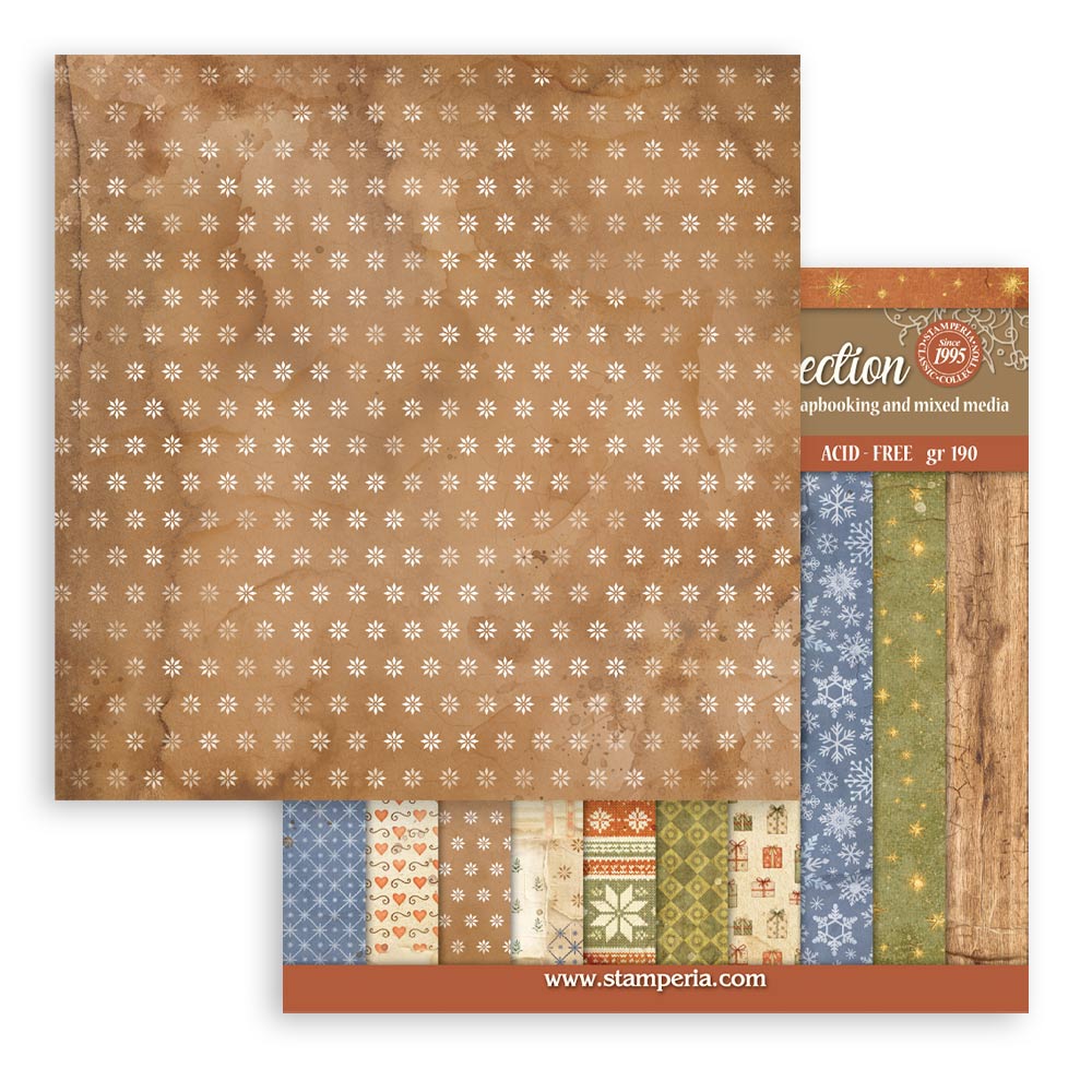 Scrapbooking Printed Pad For Art And Craft 10 Sheets cm 30.5x30.5 (12"x12") Backgrounds - Silent Night