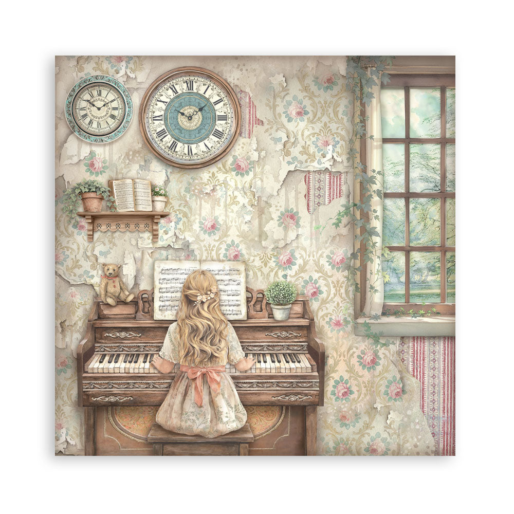Scrapbooking Printed Pad For Art And Craft 10 Sheets cm 20.3x20.3 (8"x8") - Symphony