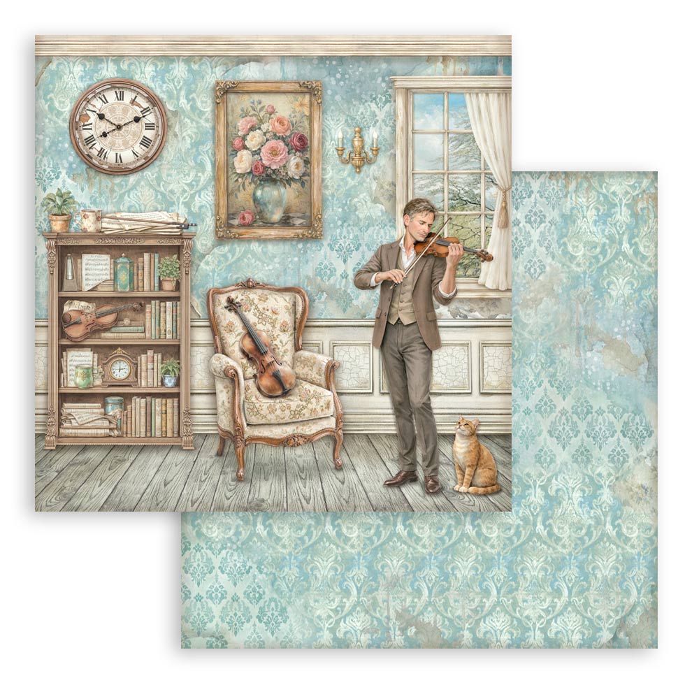 Scrapbooking Printed Pad For Art And Craft 10 Sheets cm 20.3x20.3 (8"x8") - Symphony