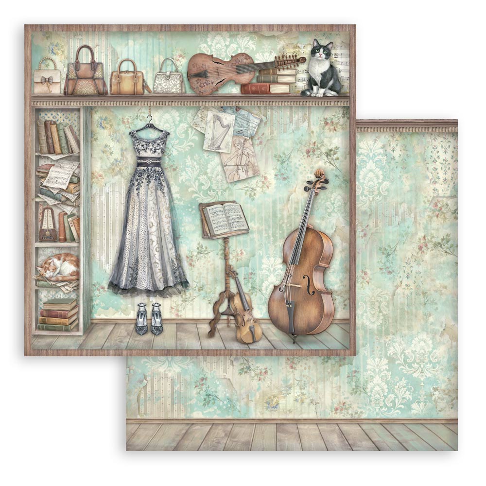 Scrapbooking Printed Pad For Art And Craft 10 Sheets cm 20.3x20.3 (8"x8") - Symphony