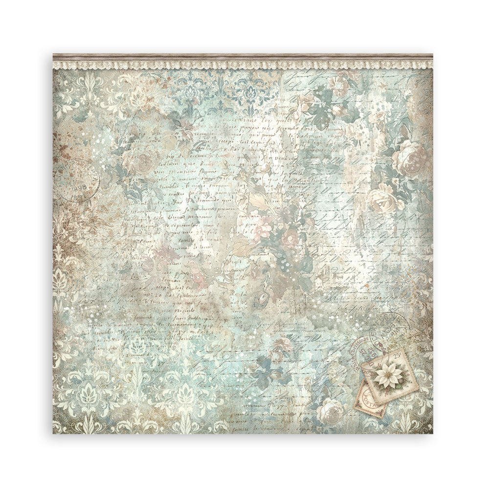 Scrapbooking Printed Pad For Art And Craft 10 Sheets cm 20.3x20.3 (8"x8") - White Christmas
