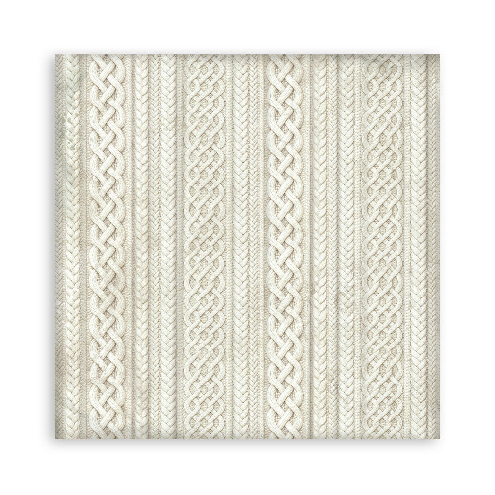 Scrapbooking Printed Pad For Art And Craft 10 Sheets cm 20.3x20.3 (8"x8") Backgrounds - White Christmas