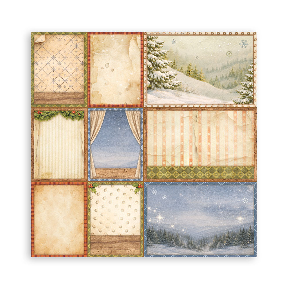 Scrapbooking Printed Pad For Art And Craft 10 Sheets cm 20.3x20.3 (8"x8") - Silent Night