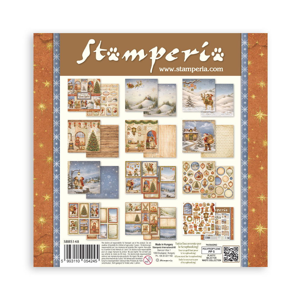 Scrapbooking Printed Pad For Art And Craft 10 Sheets cm 20.3x20.3 (8"x8") - Silent Night