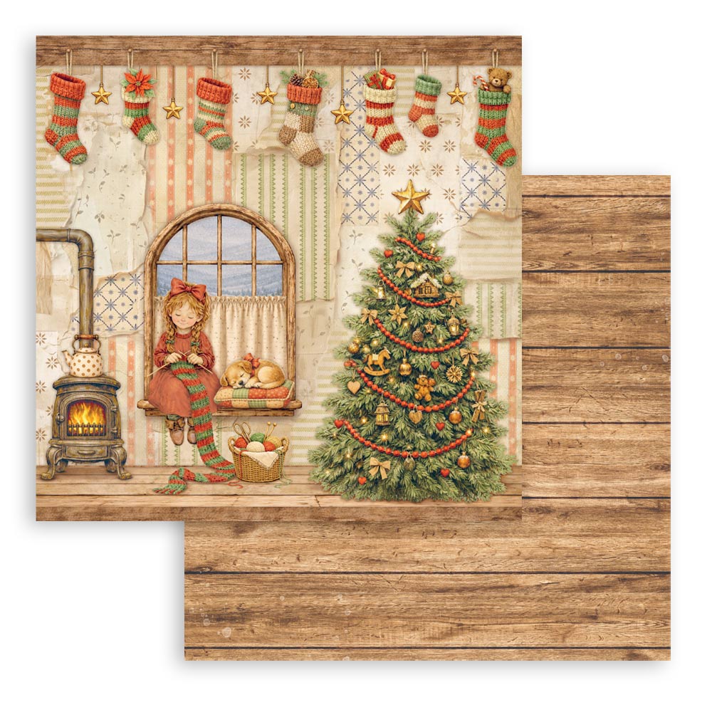 Scrapbooking Printed Pad For Art And Craft 10 Sheets cm 20.3x20.3 (8"x8") - Silent Night