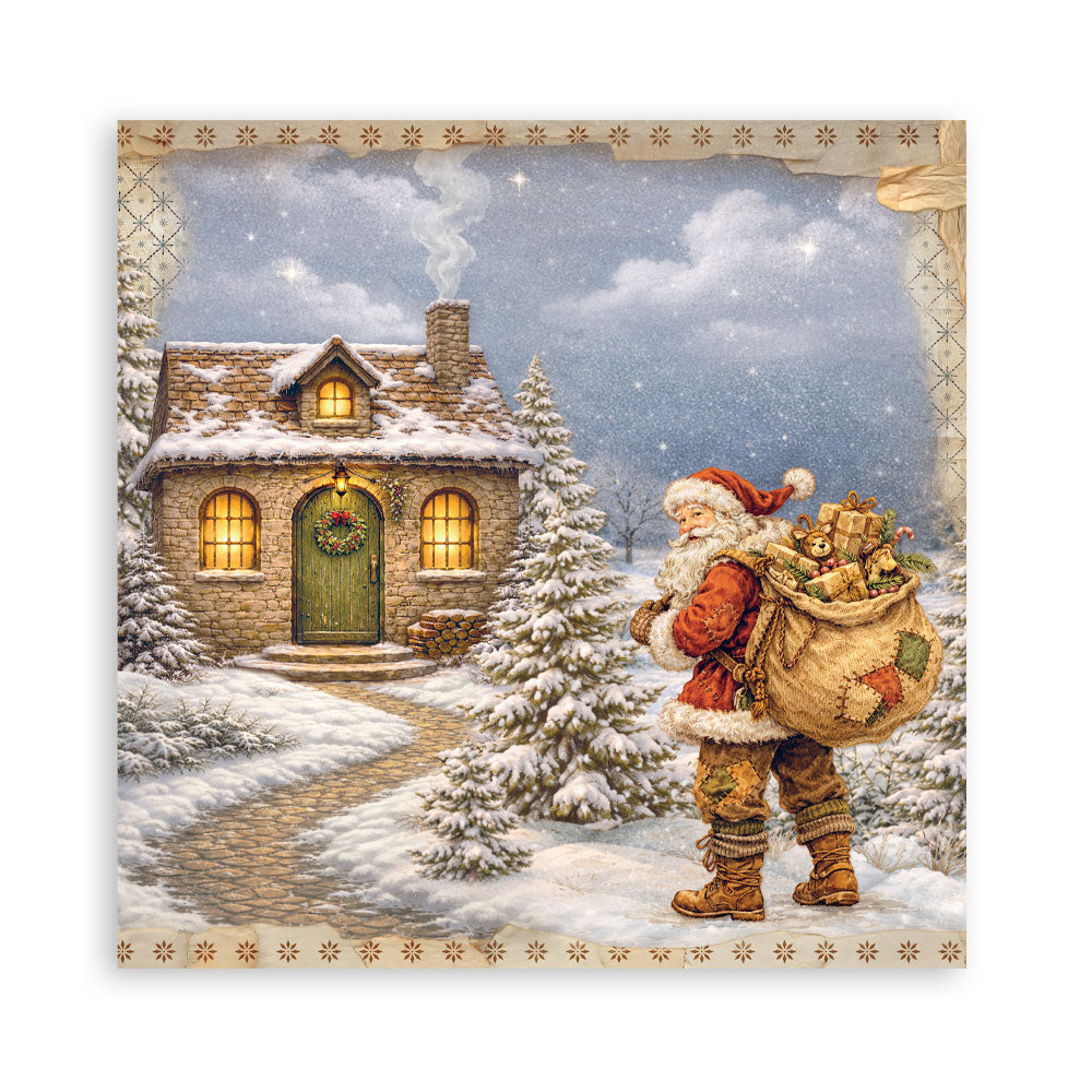 Scrapbooking Printed Pad For Art And Craft 10 Sheets cm 20.3x20.3 (8"x8") - Silent Night