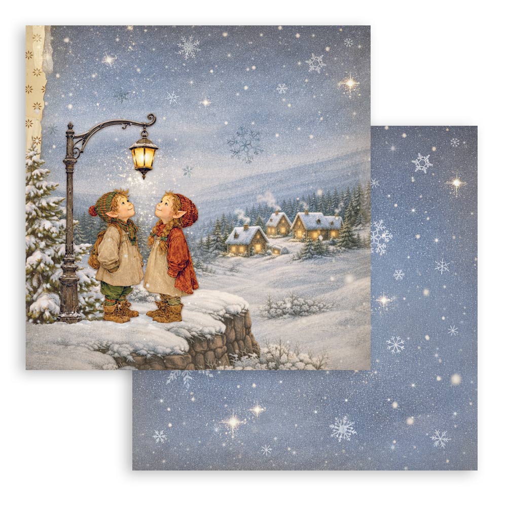 Scrapbooking Printed Pad For Art And Craft 10 Sheets cm 20.3x20.3 (8"x8") - Silent Night
