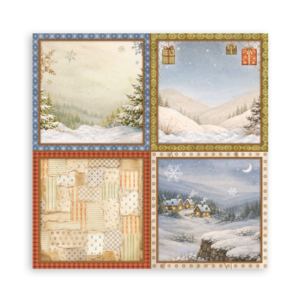 Scrapbooking Printed Pad For Art And Craft 10 Sheets cm 20.3x20.3 (8"x8") - Silent Night