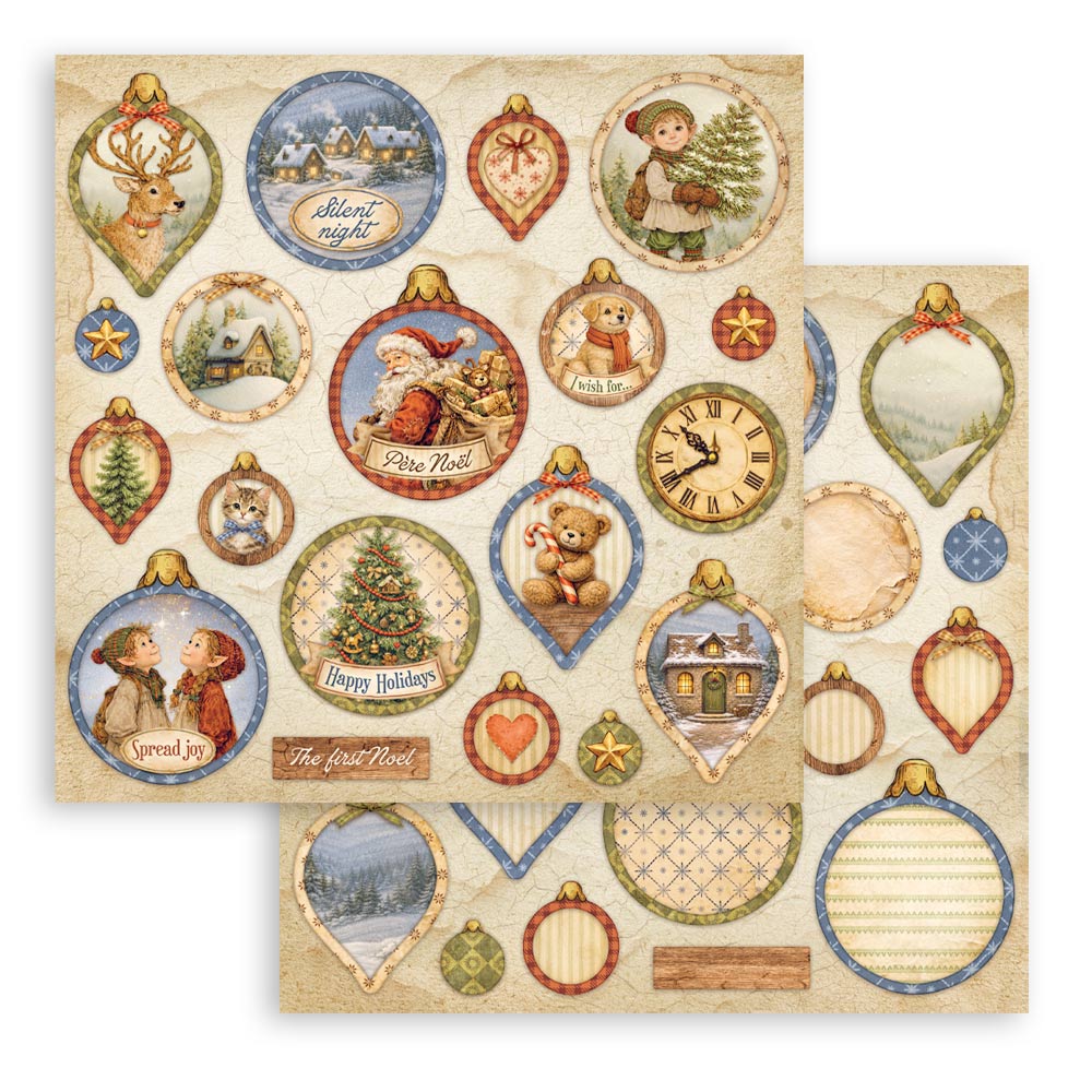 Scrapbooking Printed Pad For Art And Craft 10 Sheets cm 20.3x20.3 (8"x8") - Silent Night