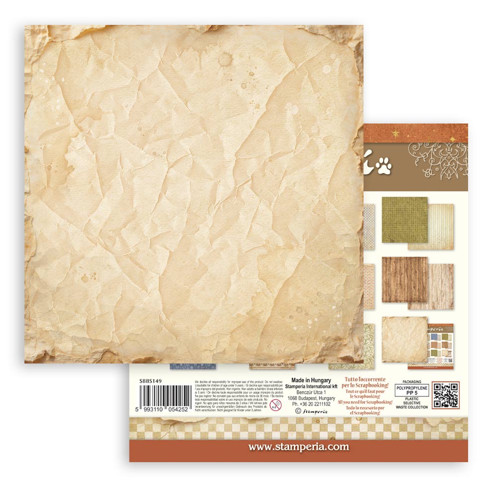 Scrapbooking Printed Pad For Art And Craft 10 Sheets cm 20.3x20.3 (8"x8") Backgrounds - Silent Night