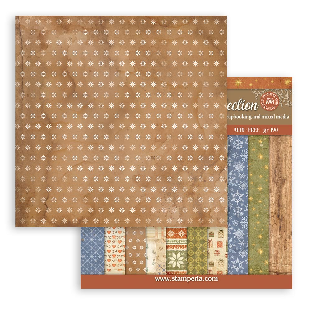 Scrapbooking Printed Pad For Art And Craft 10 Sheets cm 20.3x20.3 (8"x8") Backgrounds - Silent Night