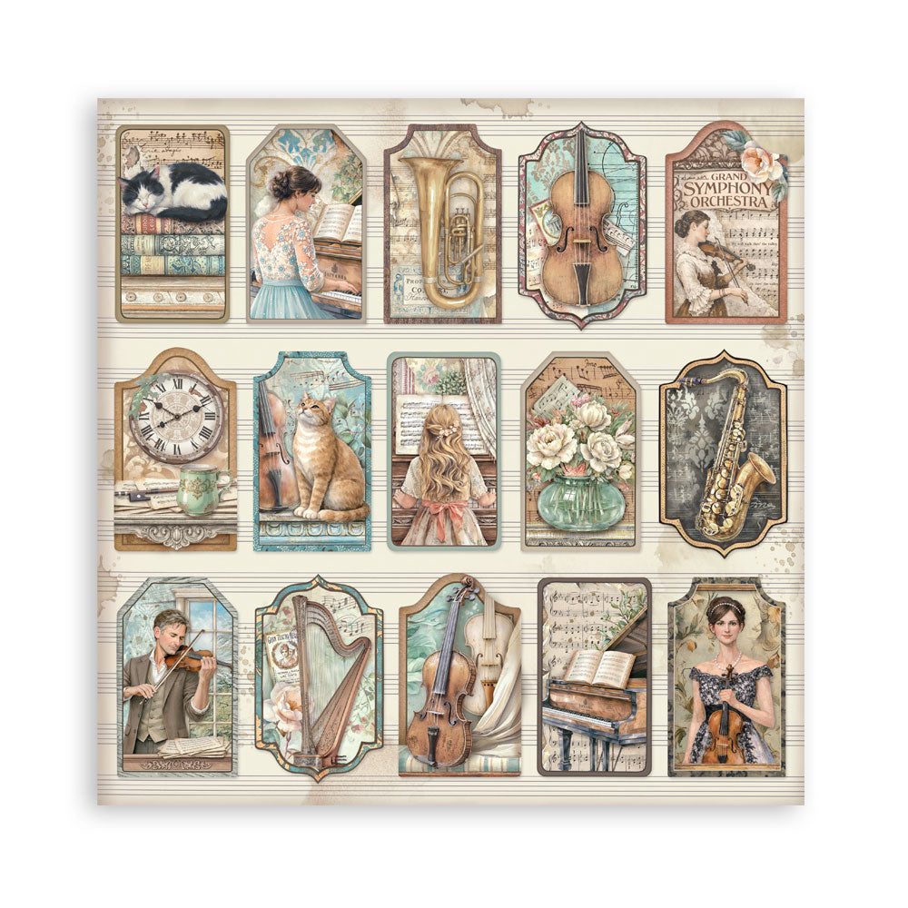 Scrapbooking Printed Pad For Art And Craft 22 Sheets cm 20.3x20.3 (8"x8") Single Face Symphony