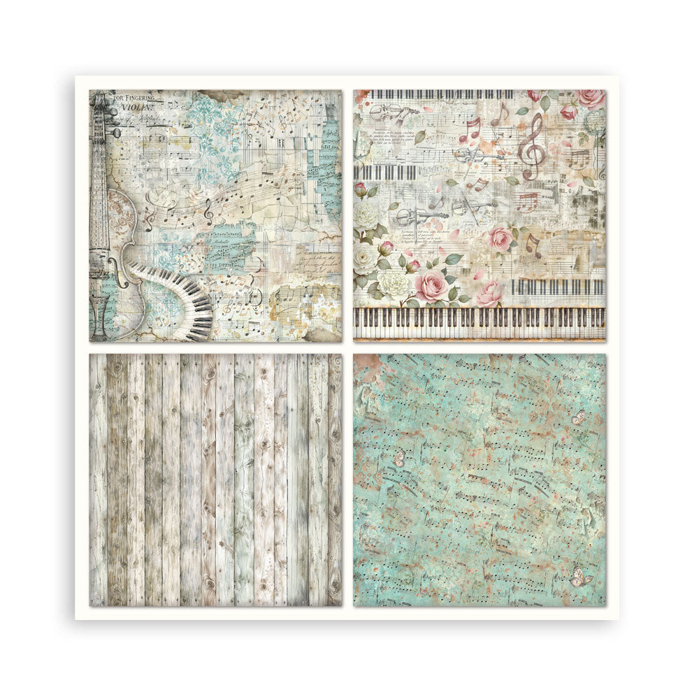 Scrapbooking Printed Pad For Art And Craft 22 Sheets cm 20.3x20.3 (8"x8") Single Face Symphony
