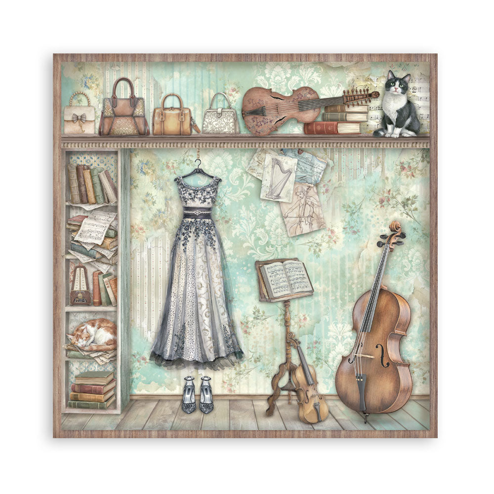 Scrapbooking Printed Pad For Art And Craft 22 Sheets cm 20.3x20.3 (8"x8") Single Face Symphony