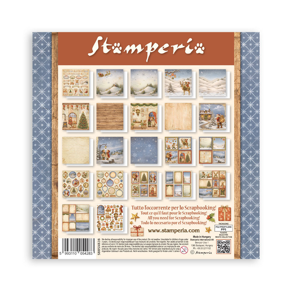 Scrapbooking Printed Pad For Art And Craft 22 Sheets cm 20.3x20.3 (8"x8") Single Face Silent Night