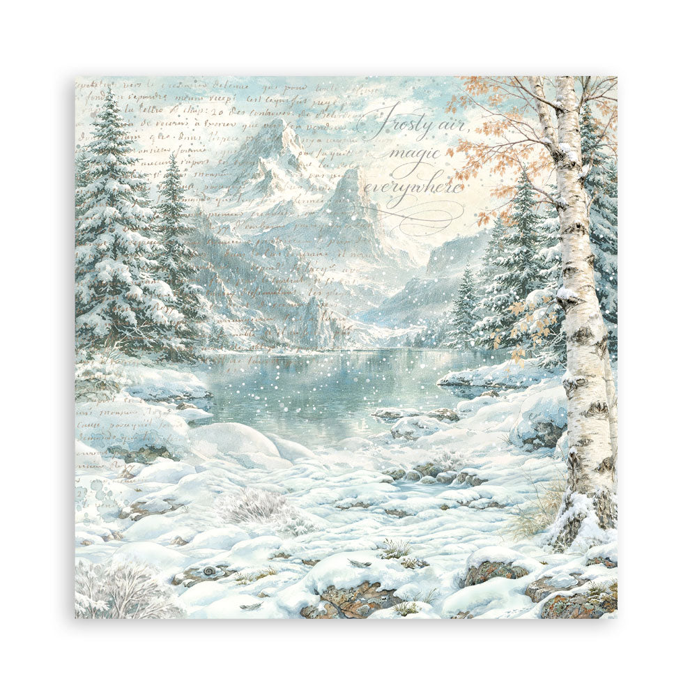 Scrapbooking Printed Pad For Art And Craft 22 Sheets cm 30.5x30.5 (12"x12") Single Face - White Christmas