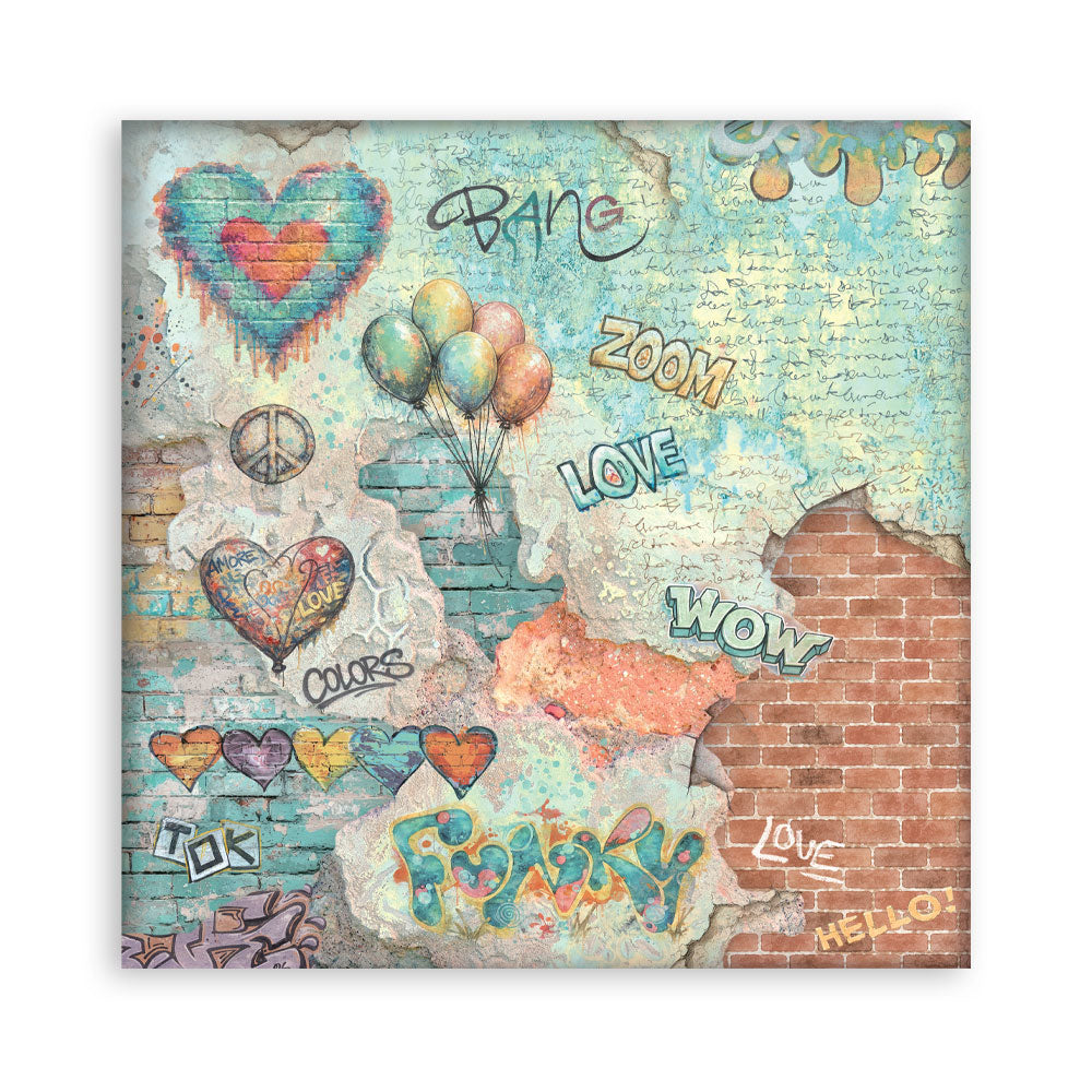 12”x12” (30.5x30.5 cm) Paper Pad 22 Single Sided Printed Paper Sheets - Furry Friends 2