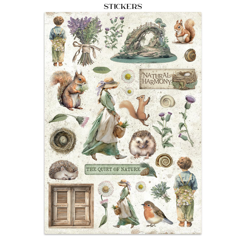 Printed Art Junk Journal: Stickers, Cut-Outs, Backgrounds For Art And Craft - Herbarium Silvae