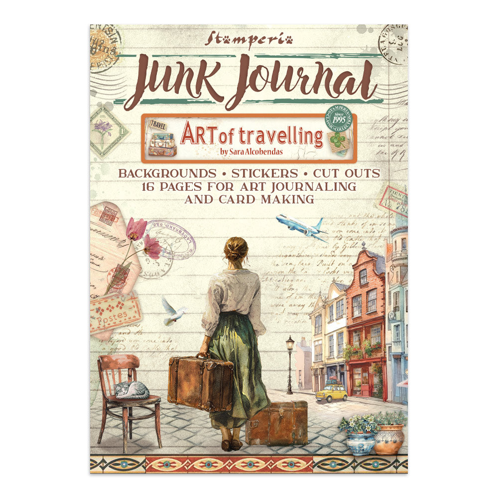 Printed Art Junk Journal: Stickers, Cut-Outs, Backgrounds For Art And Craft - Art Of Travelling