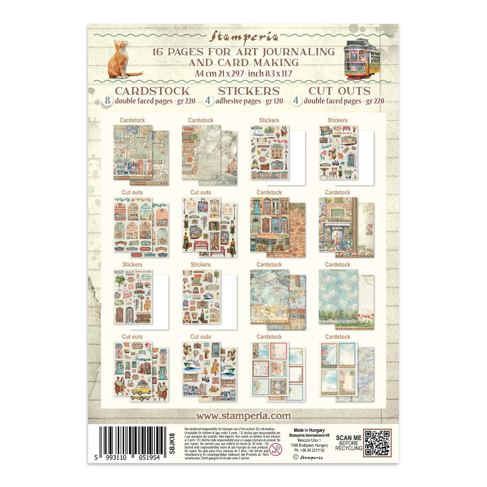 Printed Art Junk Journal: Stickers, Cut-Outs, Backgrounds For Art And Craft - Art Of Travelling